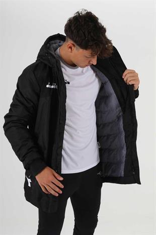 Diadora Forza Anorak Uzun Mont Siyah