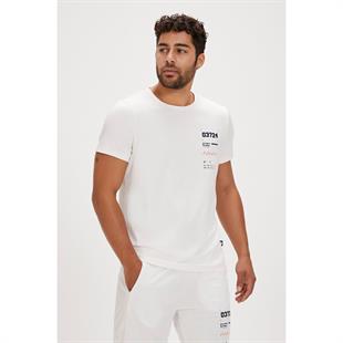 Jesse Beyaz Baskılı Erkek Tişört