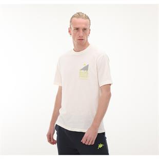 Kappa Authentic Spacetime T-Shirt Erkek Beyaz Regular Fit Tişört