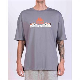 Kappa Authentic Taster Erkek Gri Regular Fit Tişört