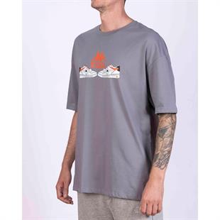 Kappa Authentic Taster Erkek Gri Regular Fit Tişört