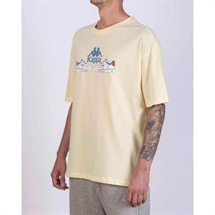 Kappa Authentic Taster Erkek Sarı Regular Fit Tişört