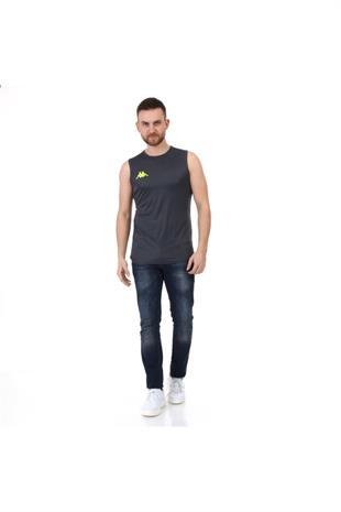 Kappa Erkek Gri Kolsuz  Spor T-Shirt