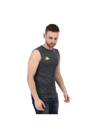 Kappa Erkek Gri Kolsuz  Spor T-Shirt
