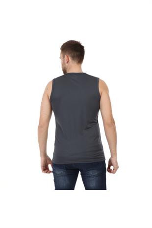 Kappa Erkek Gri Kolsuz  Spor T-Shirt