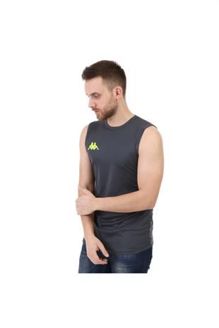 Kappa Erkek Gri Kolsuz  Spor T-Shirt
