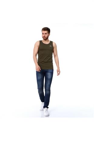 Kappa Erkek Kolsuz T-shirt Gatan Haki