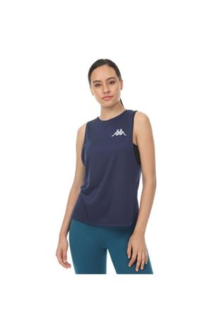 Kappa Kadın Lacivert Kolsuz T-shirt