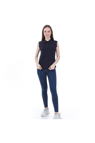 Kappa Kadın Lacivert Wws Rdk Kolsuz Polo T-shirt