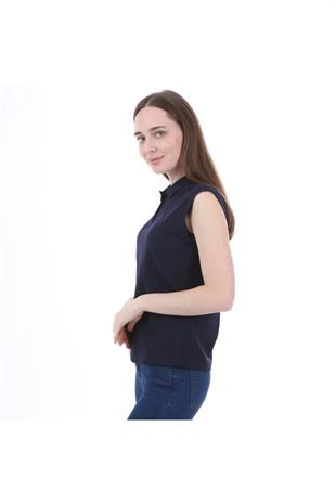 Kappa Kadın Lacivert Wws Rdk Kolsuz Polo T-shirt