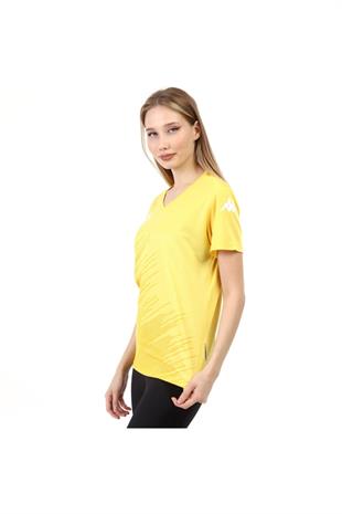 Kappa Kadın Poly T-shirt Abuw Sarı