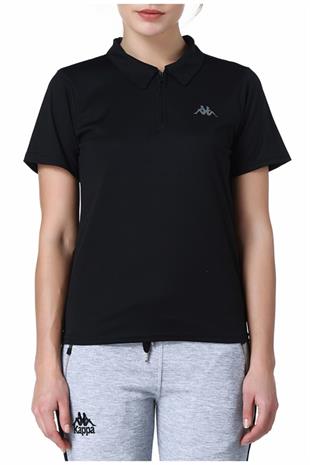 Kappa Kadın Siyah Polo Slim Fit T-shirt