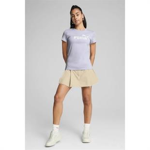 Puma Ess No. 1 Logo Tee (S) Coo Kadın Açık Mavi Tişört 