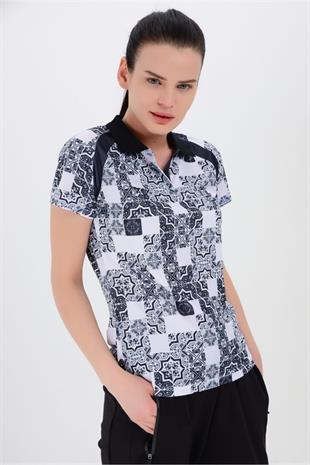 TRYON Kadın Polyester Polo T-shirt Eliz