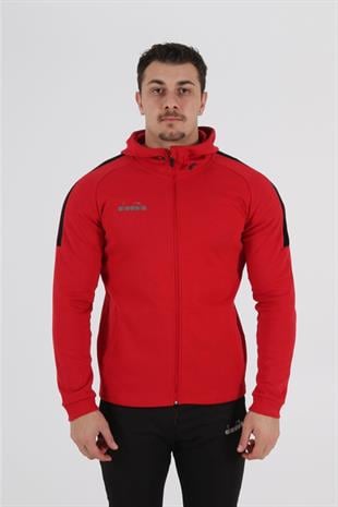 Venüs Kapşonlu Sweat Kırmızı