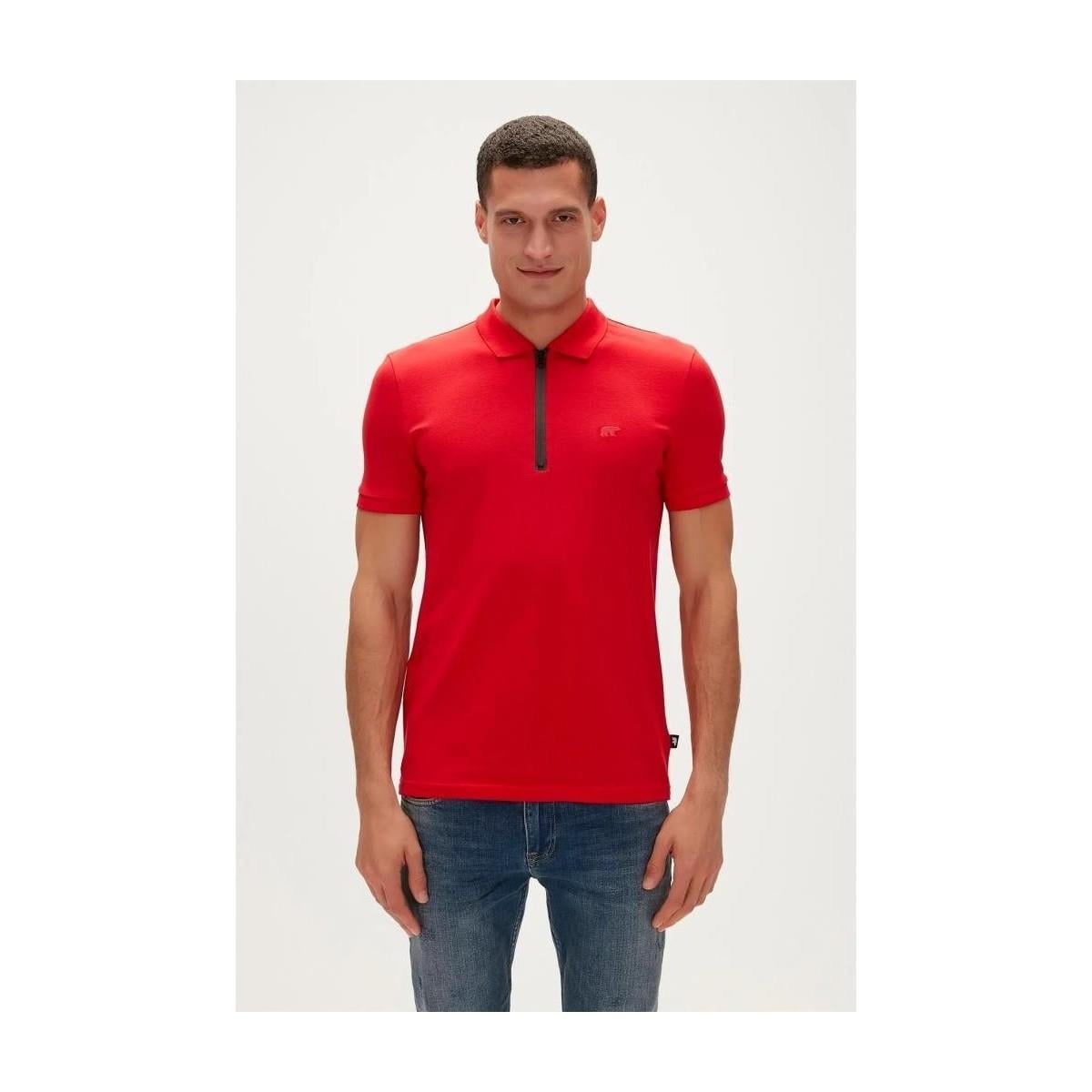 Bad Bear Cord Polo Parlak Kırmızı T-shirt 