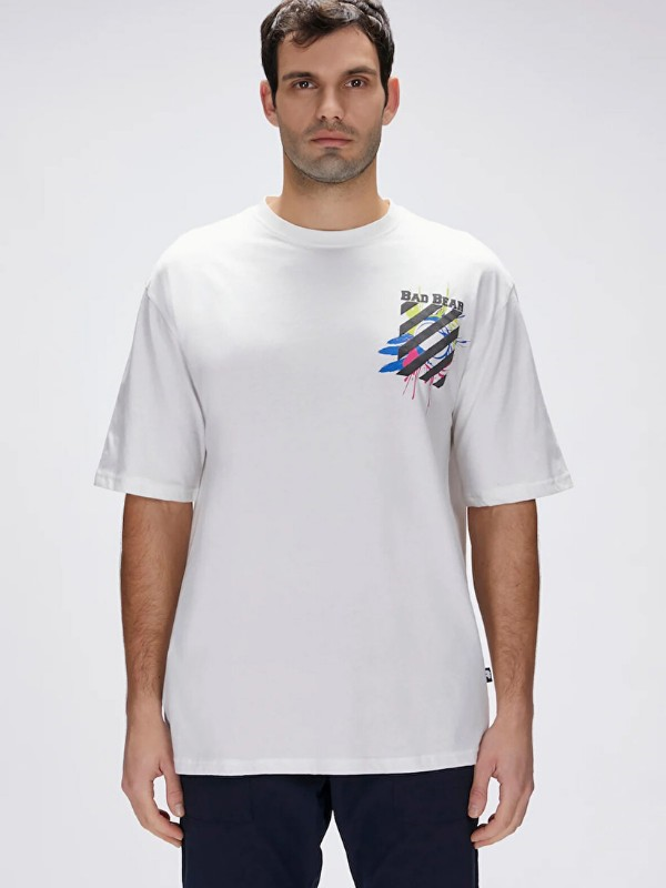 Bad Bear Doxa Beyaz Erkek Oversize T-shirt