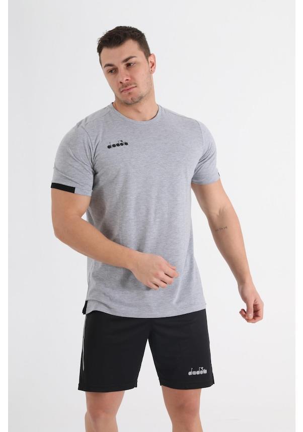 Diadora Venüs  Pamuklu Antrenman T-Shirt Gri