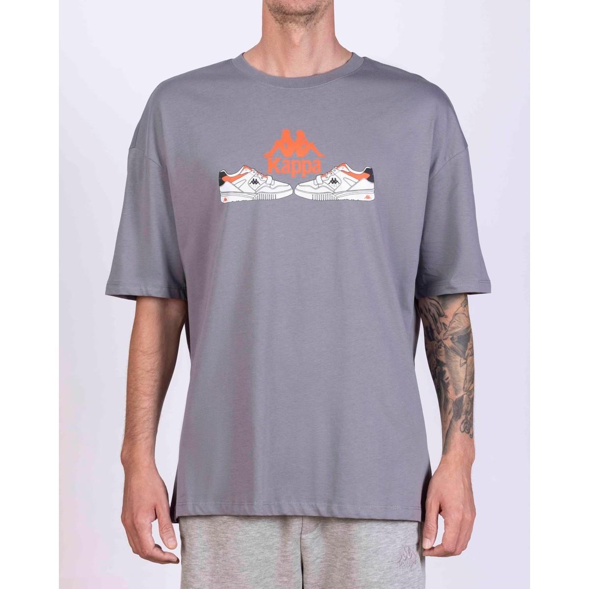 Kappa Authentic Taster Erkek Gri Regular Fit Tişört