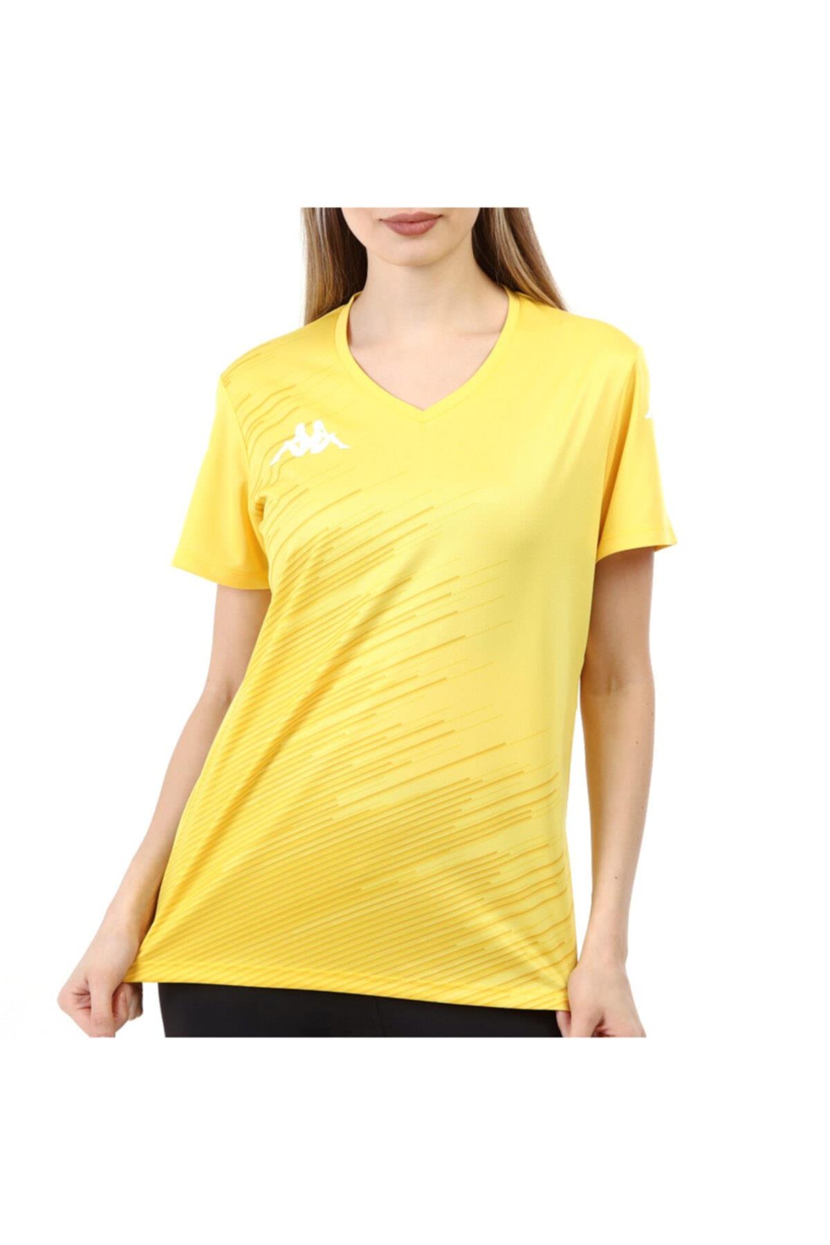 Kappa Kadın Poly T-shirt Abuw Sarı
