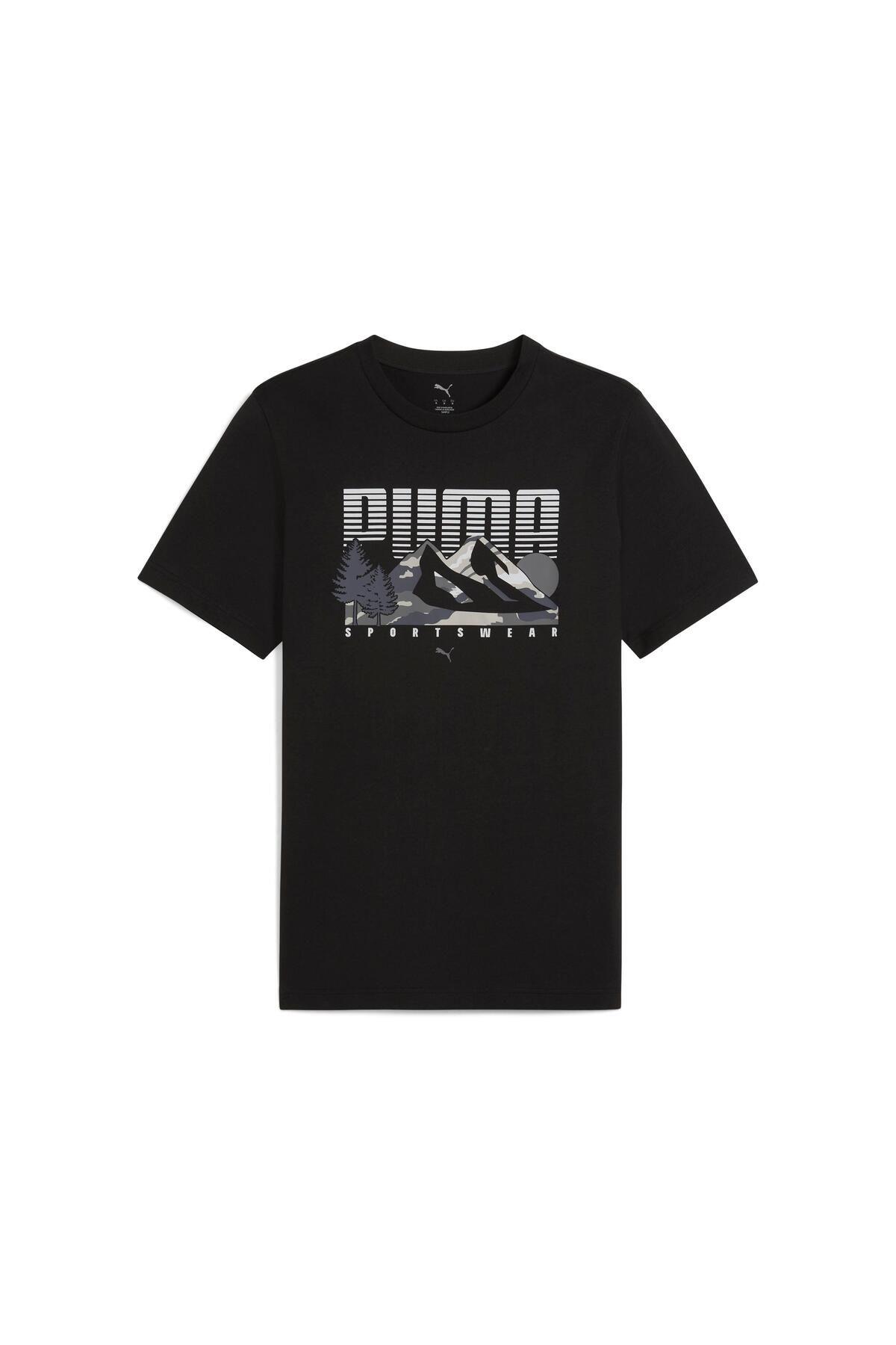 Puma GRAPHICS Mountain Tee Erkek T-shirt