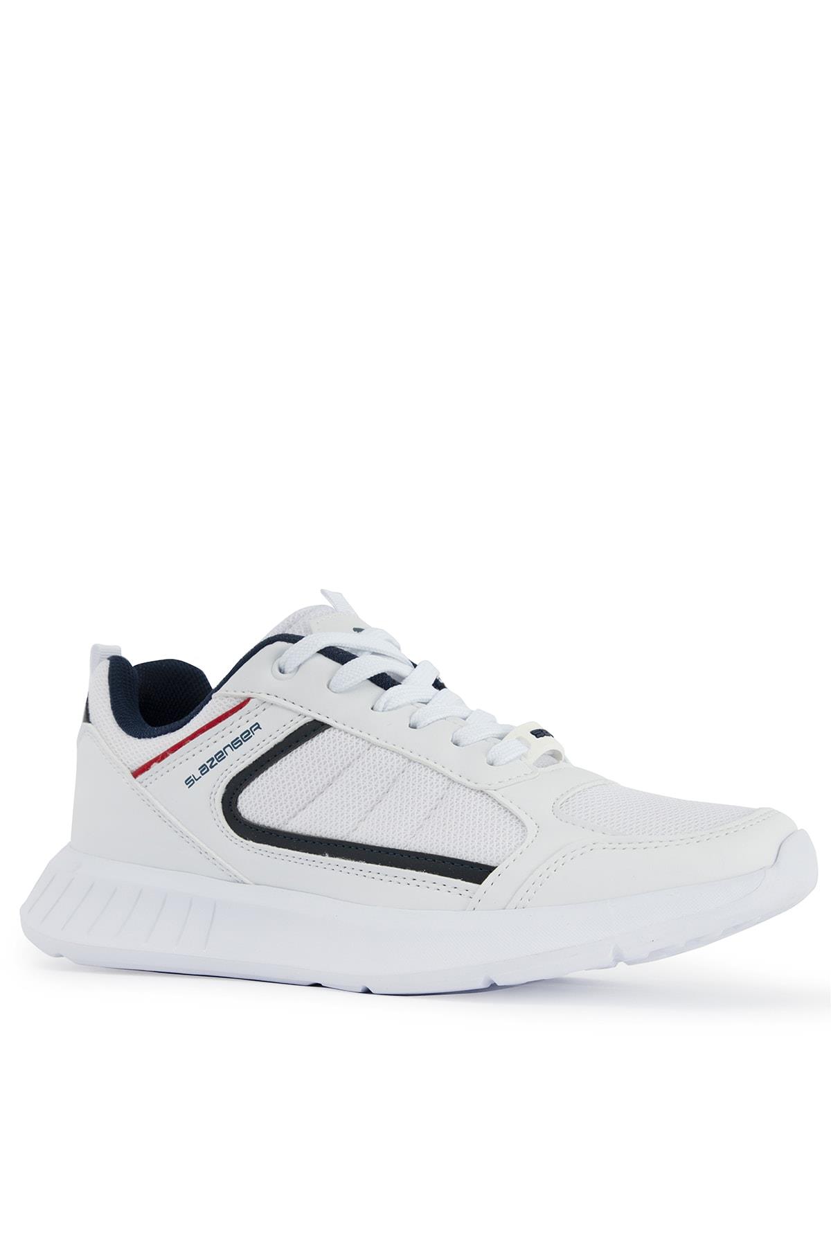 Slazenger ZURIH Sneaker Erkek Ayakkabı Beyaz / Lacivert SA11RE041
