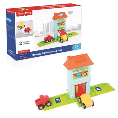 Fisher Price Roadway Set With House&Gate