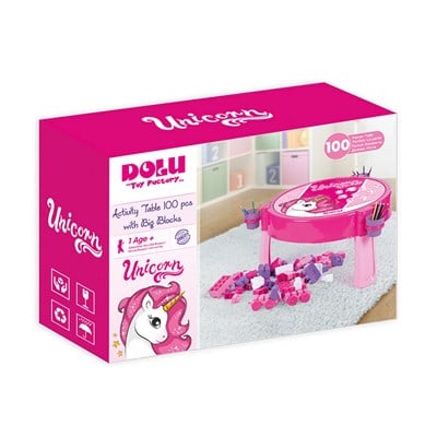 UNICORN 100 PCS BLOKLU AKTIVITE MASASI MONTAJ