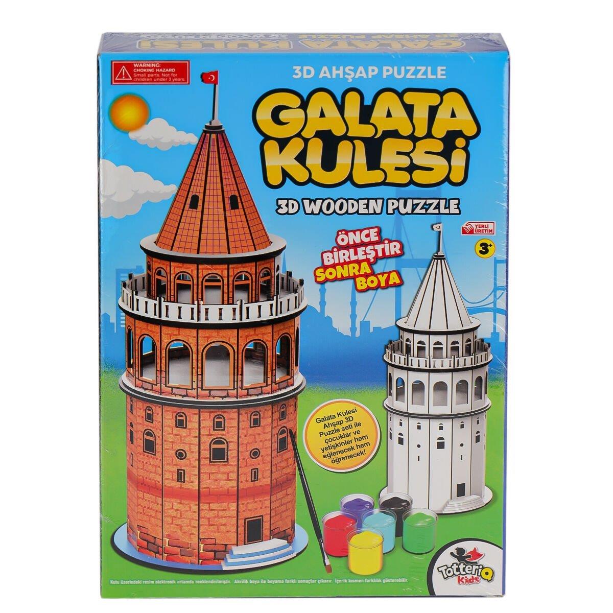 8210 Galata Kulesi Ahşap 3D Puzzle
