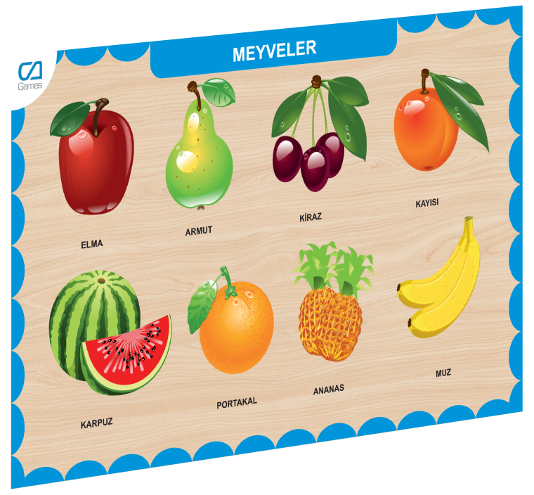 CAAHS-3206 CA GAMES AHŞAP MEYVELER BUL-TAK