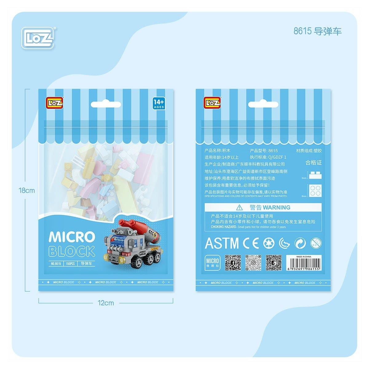 LZ8615 LOZ Araba Blok Seti Mini Poşet 150 Parça -Vagon life