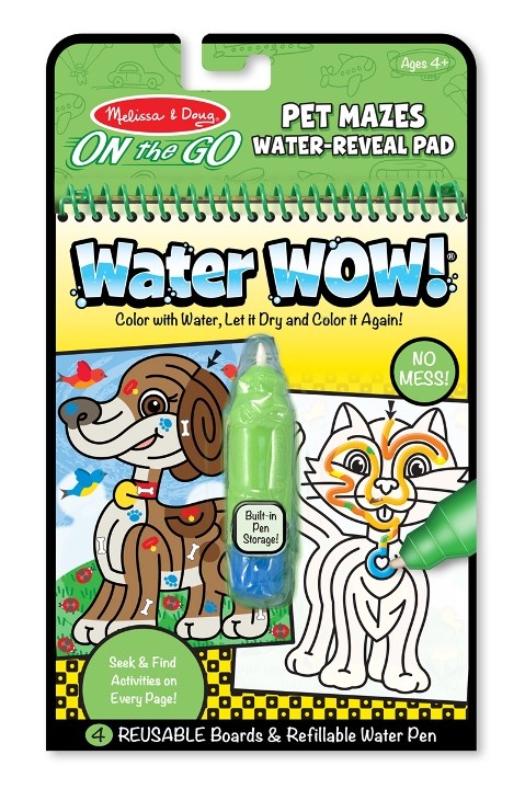 Water Wow! Su ile boyama kitabı-Evcil Hayv.Bulmaca