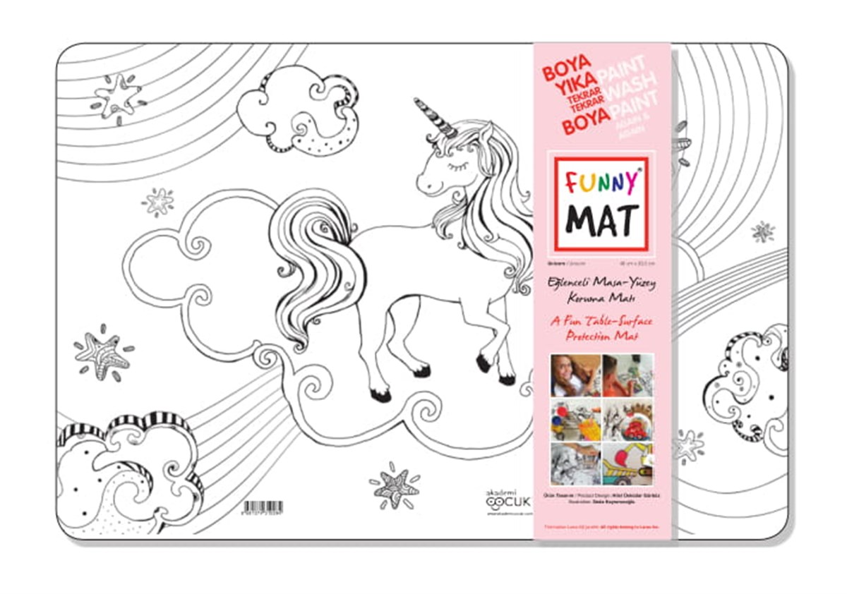 Akademi Çocuk-Funny Mat - Unicorn
