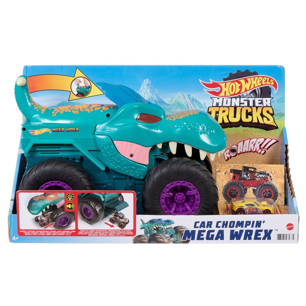 Monster Trucks Araba Yiyen Mega Wrex, Hot Wheels Monster Trucks