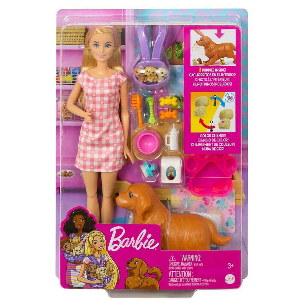 Barbie ve Yeni Doğan Köpekler Oyun Seti, Barbie ve Hayvanları