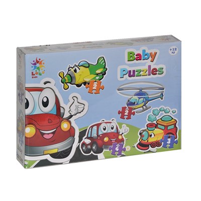 Laço Kids Baby Puzzles - Taşıtlar / 2+2+3+4 Parça Puzzle / 1 yaş