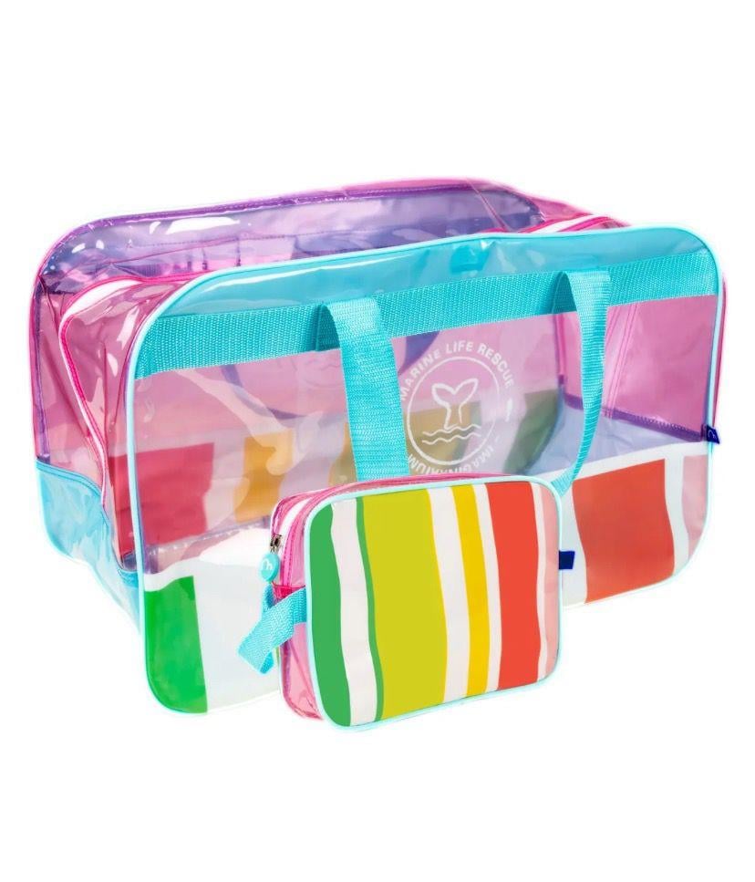 MAXISAC Aqua Çizgili Plaj Çantası