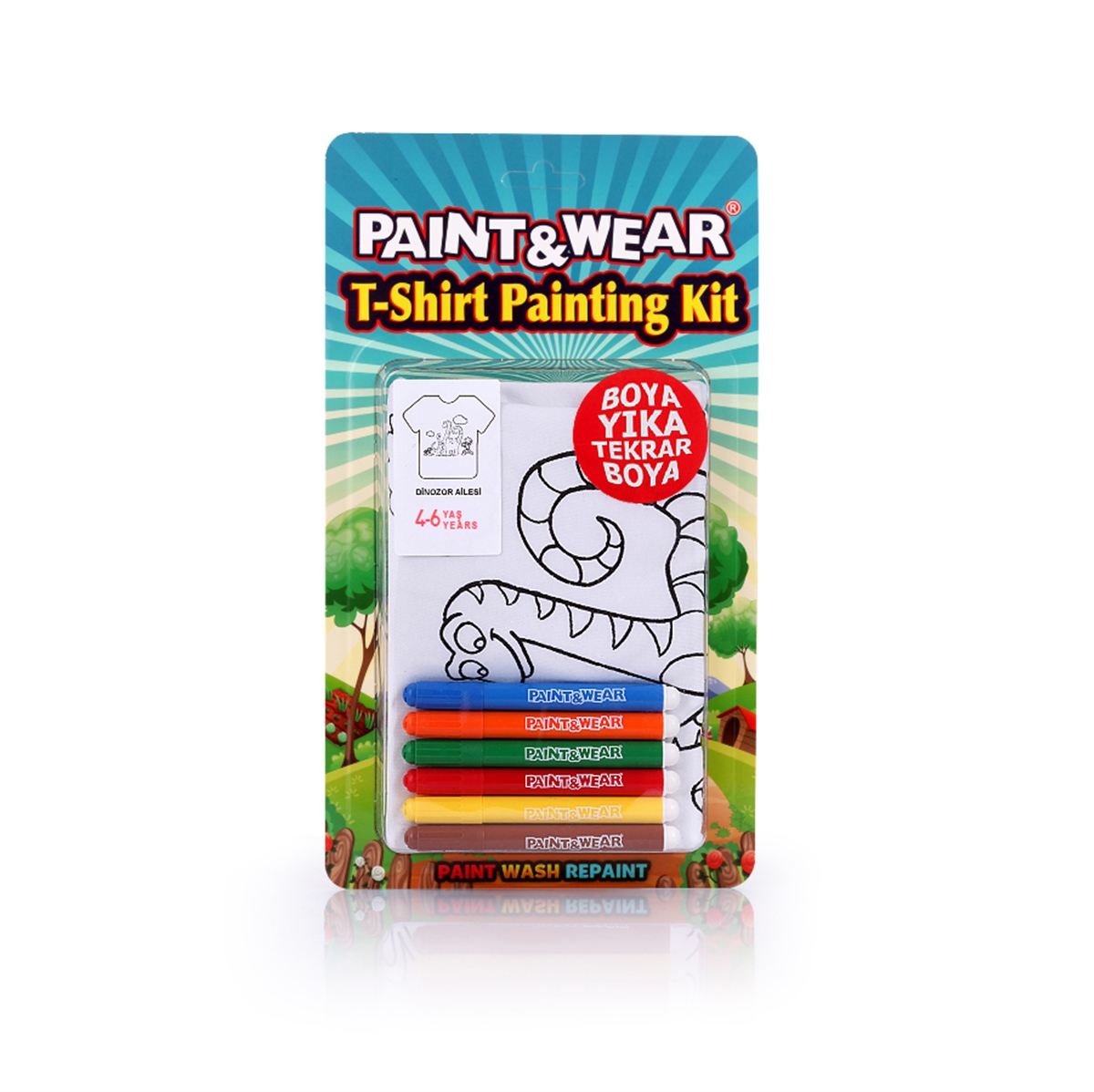 Paint&Wear Dinazorlar Boyama T-Shirt 4-6 yaş
