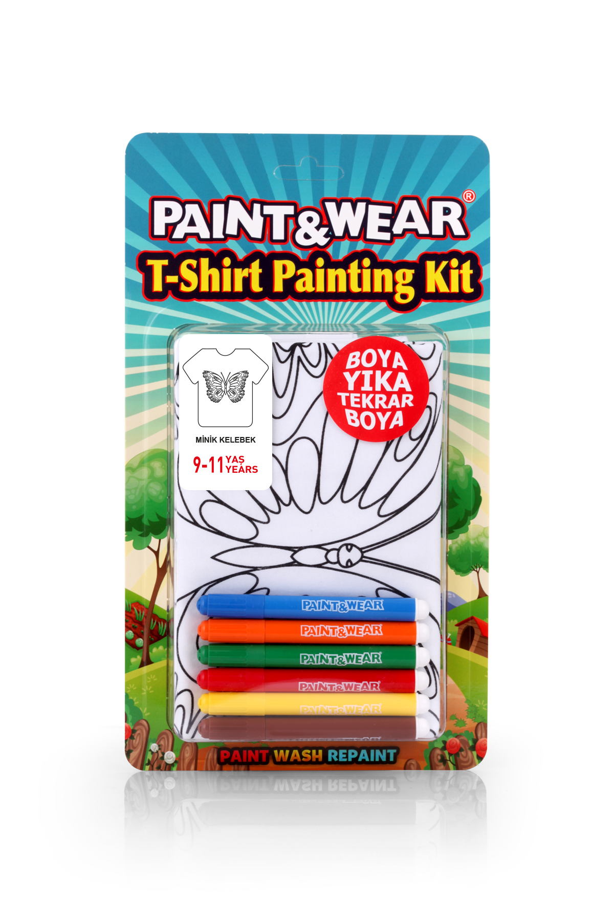 Paint&Wear Kelebek Boyama T-Shirt 9-11 yaş