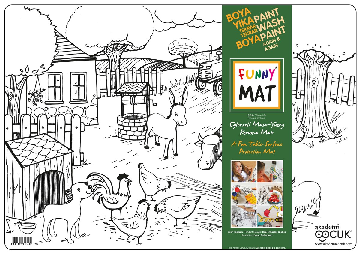 Akademi Çocuk-Funny Mat -Çiftlik