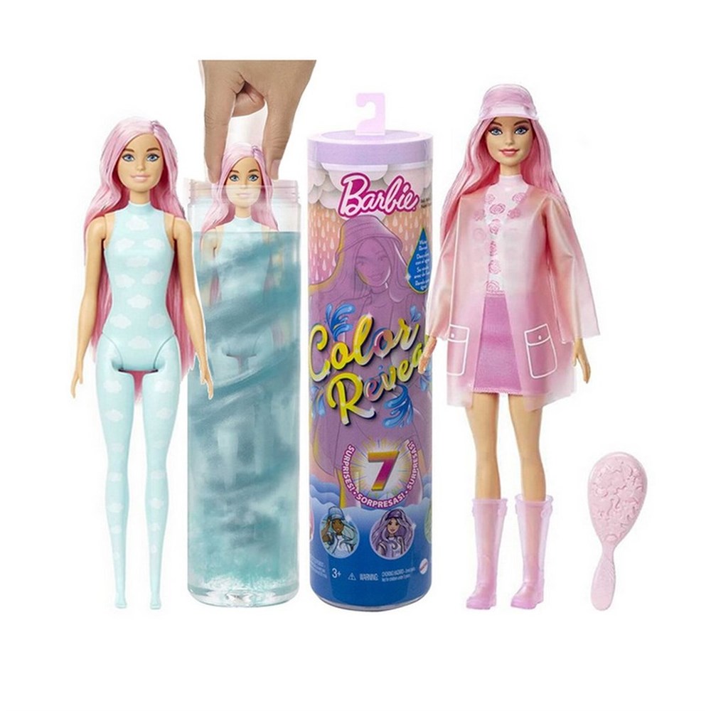 Renk Değiştiren Sürpriz Barbie Yağmura Hazır Bebekler,Color Reveal