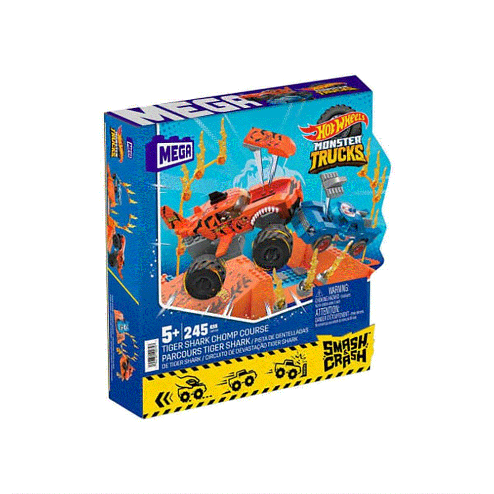 HKF88 Mega Hot Wheels Smash N Crash Tiger Shark Çarpışma Seti - Mattel