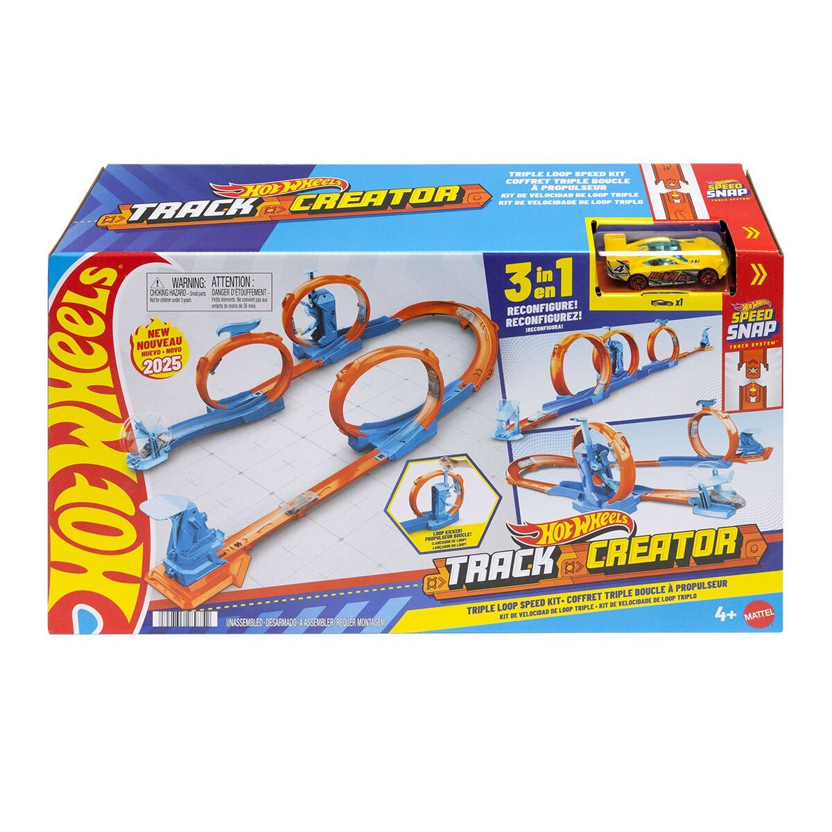 JDW39 Hot Wheels Track Creator Triple Loop Speed Kit