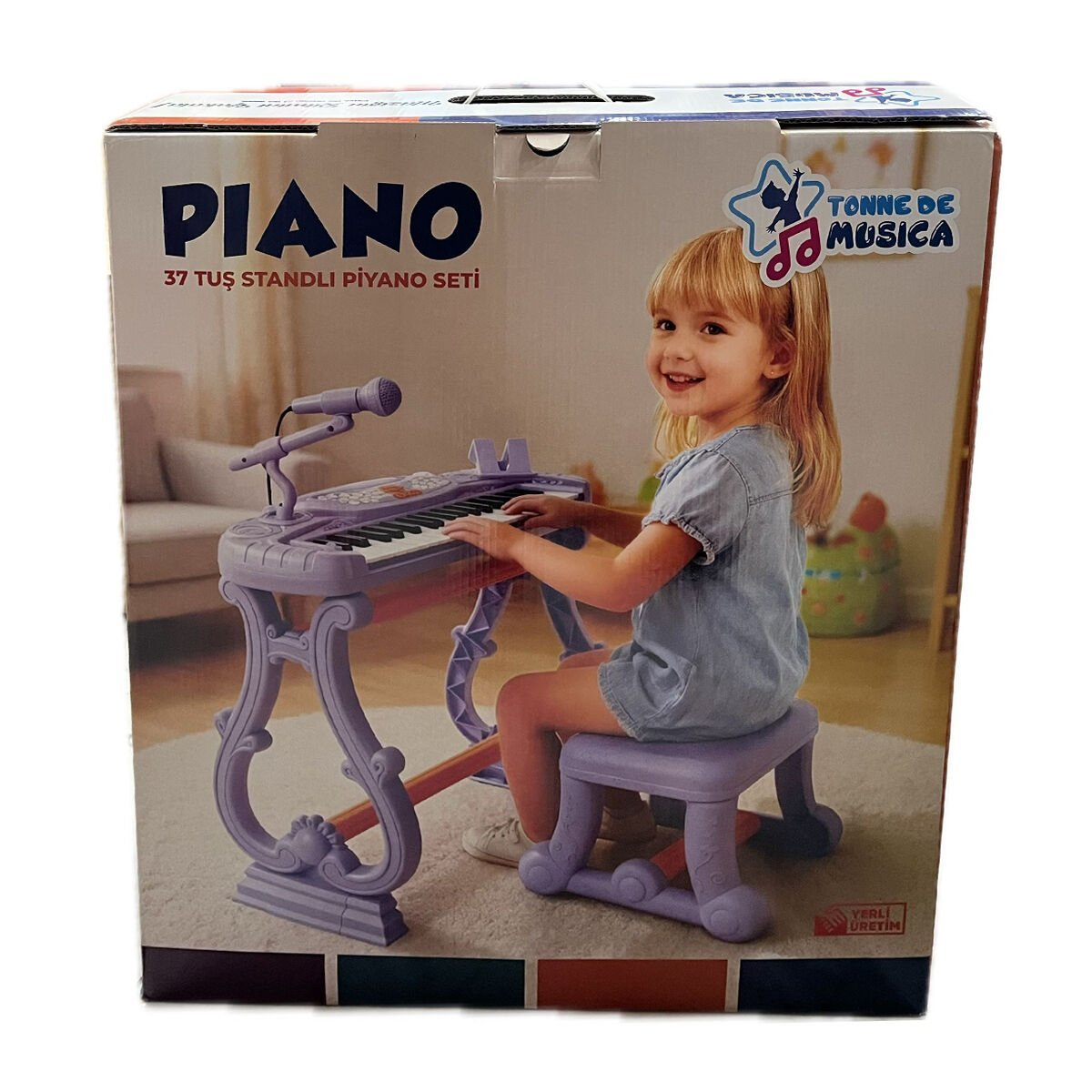 URT033-003 AYAKLI 37 TUŞ PİANO ORG - LİLA
