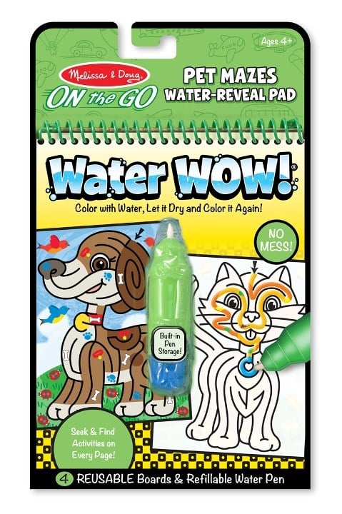 Water Wow! Su ile boyama kitabı-Evcil Hayv.Bulmaca