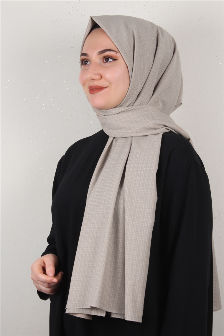 % 100 Coton Şal 8083-18 Koyu Taş