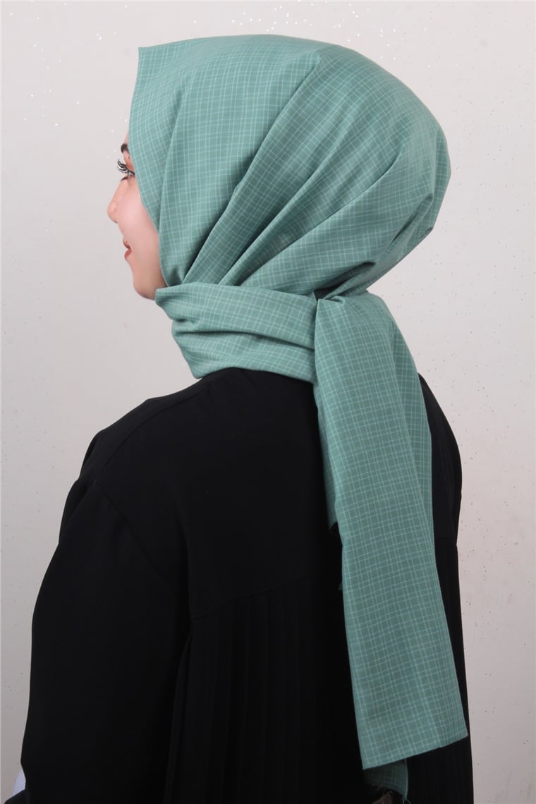 % 100 Coton Şal 8083-20 Mint Yeşili