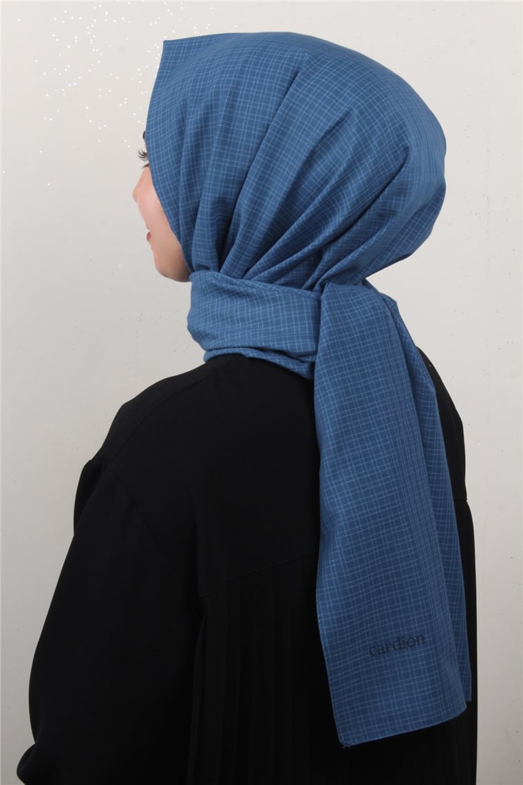 % 100 Coton Şal 8083-5 Kot Mavisi