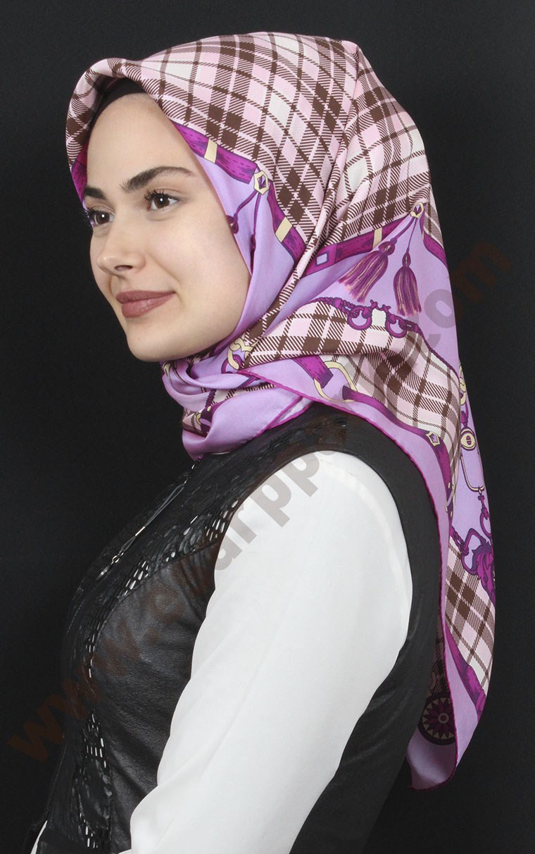 % 100 İpek Eşarp 5281-4