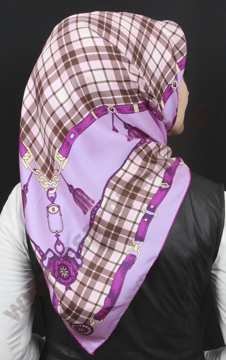 % 100 İpek Eşarp 5281-4